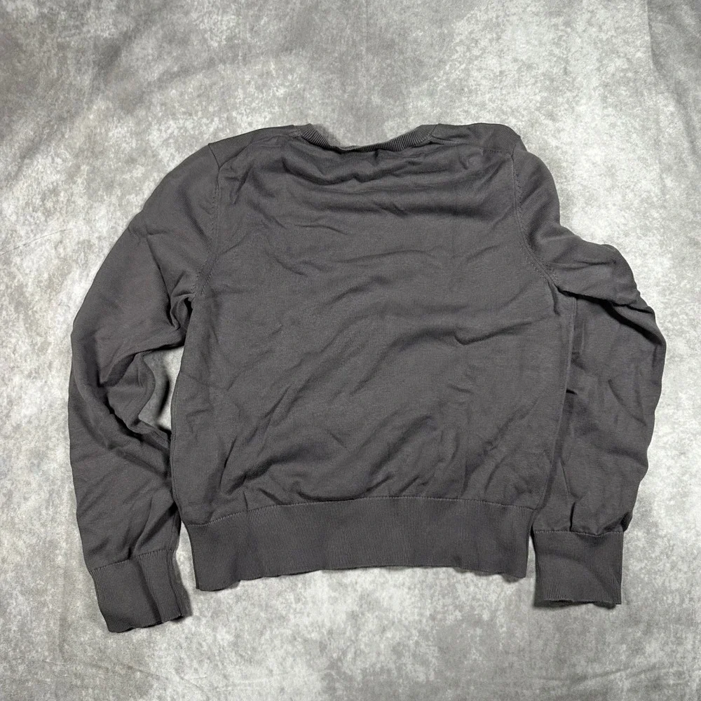 Calvin Klein Mens XL Grey Tonal Embossed CK Logo Crewneck Sweater Pullover Knit